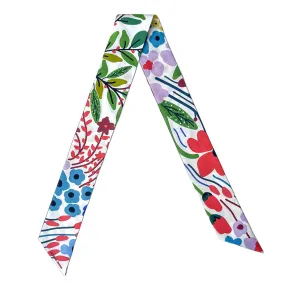 Silk Skinny Scarf Of Bloom