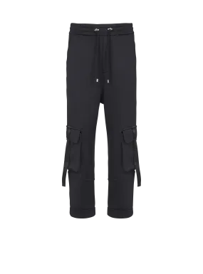 Silver Balmain Vintage Cargo Sweatpants