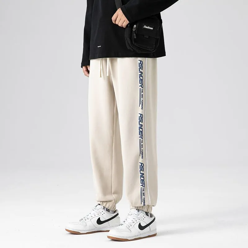 Slim-Fit Trendy Knitted Print Sports Loose Fit Drawstring Sweatpant