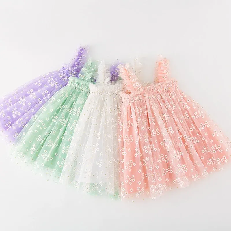 Sophia - Girls Tulle Daisy Dress