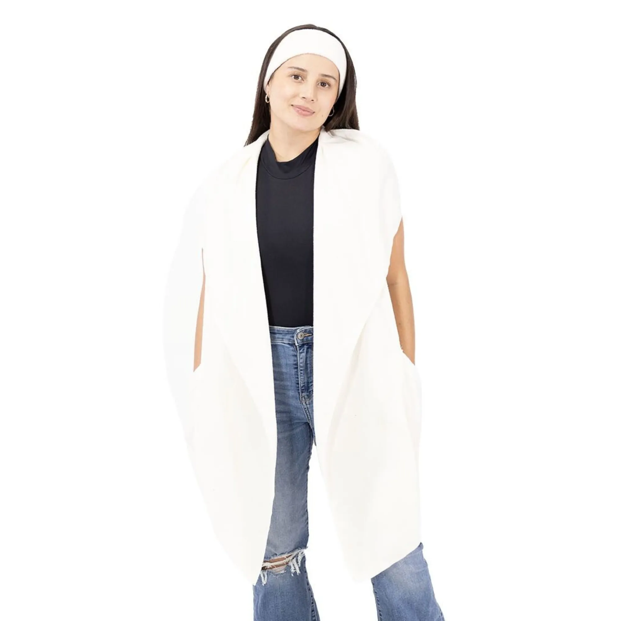 Stacey Cozy Coat Fleece Vest and Headband Set