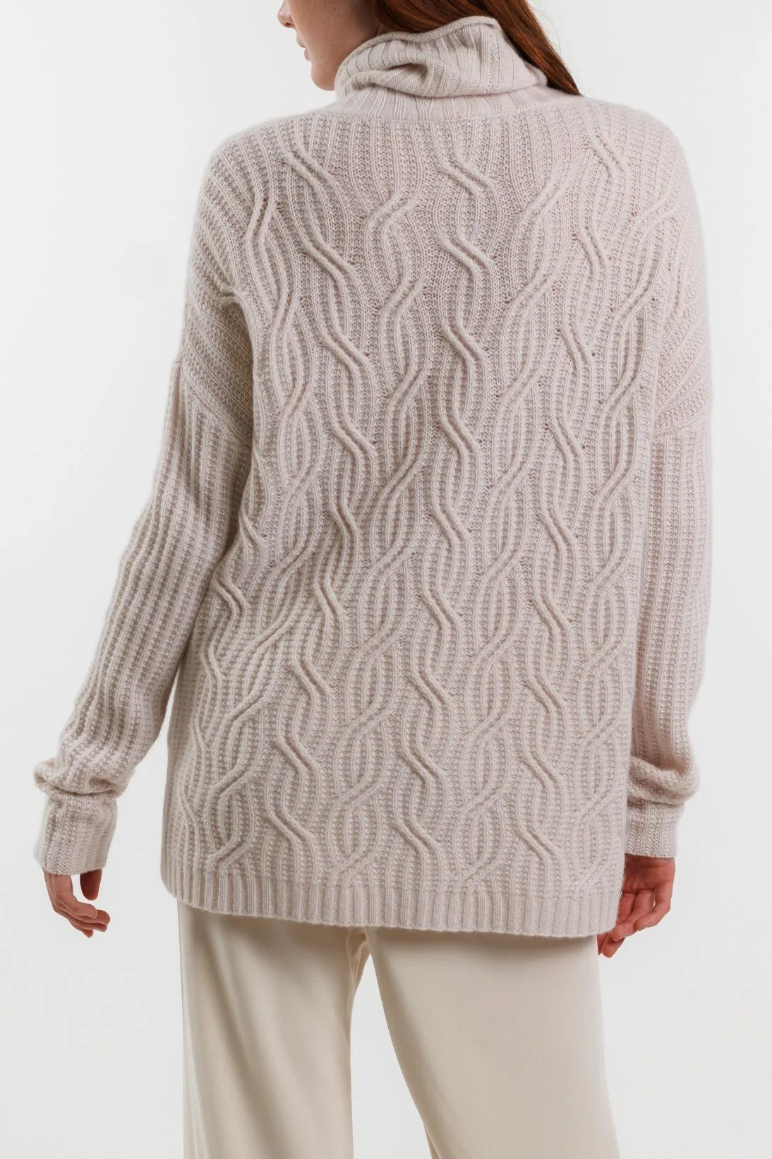 SUSTAINABLE OVERSIZED CABLE TURTLENECK