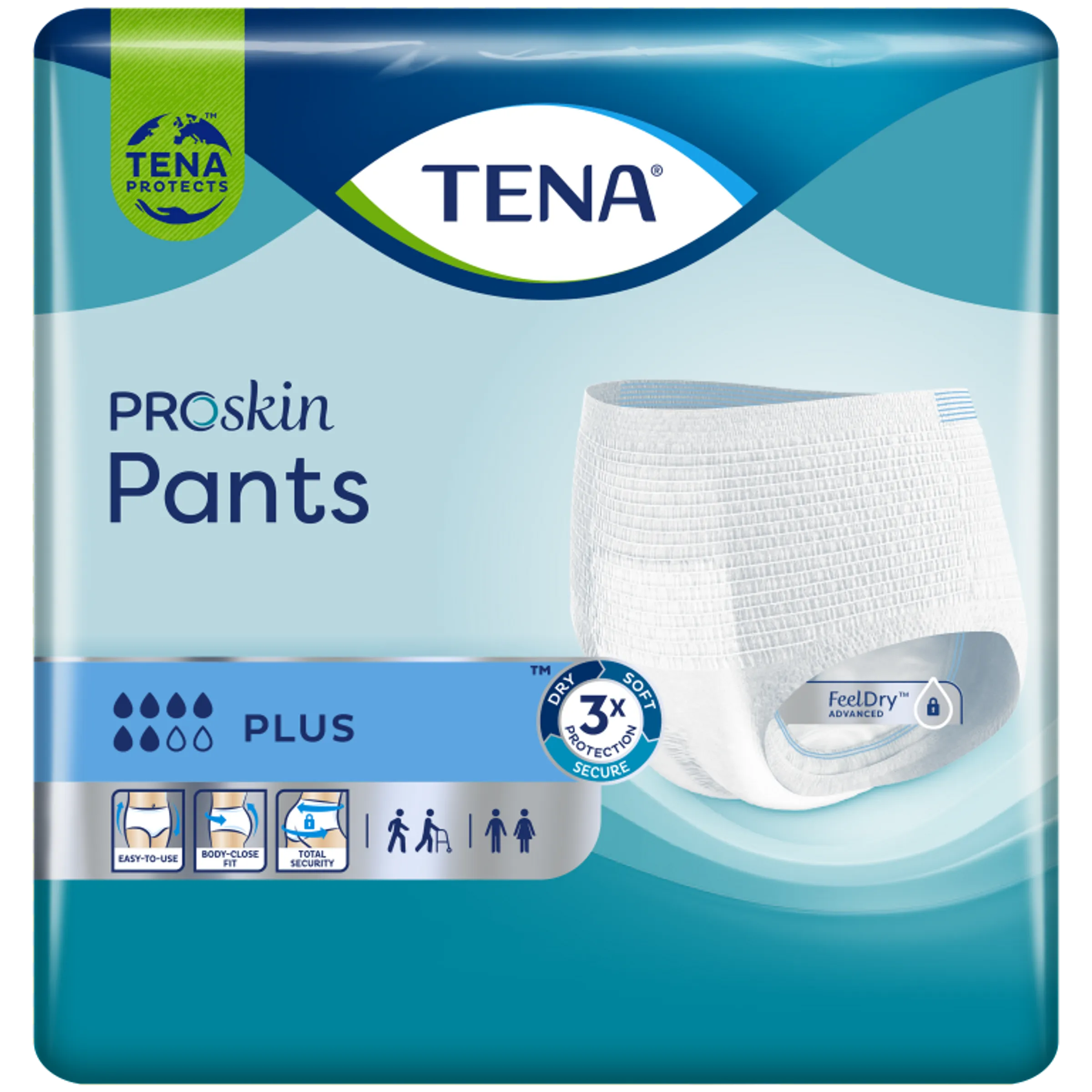 TENA ProSkin Pants Plus Medium 14 - Absorberend ondergoed voor urineverlies, dag en nacht