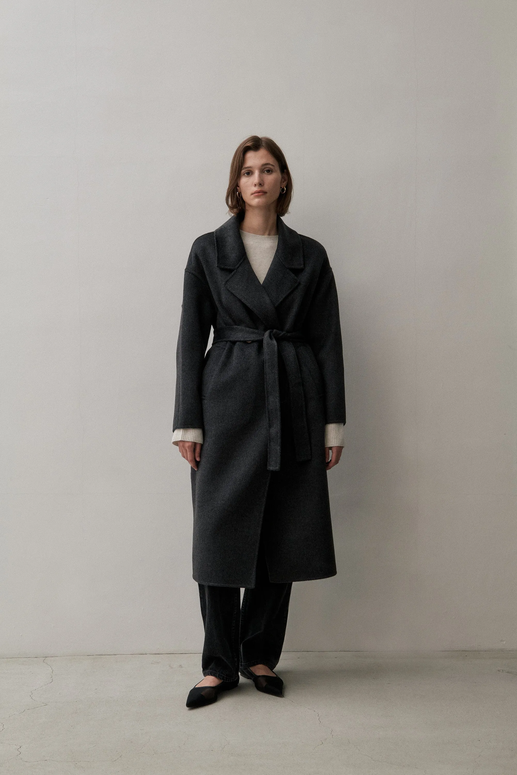 THE LONDON COAT - CHARCOAL 90/10