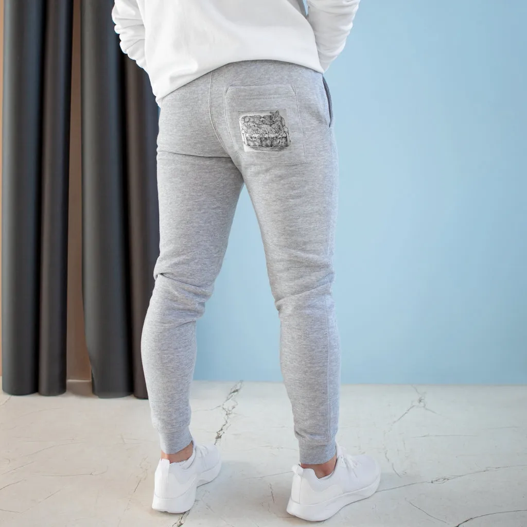 Tiger on a Couch Premium Fleece Joggers