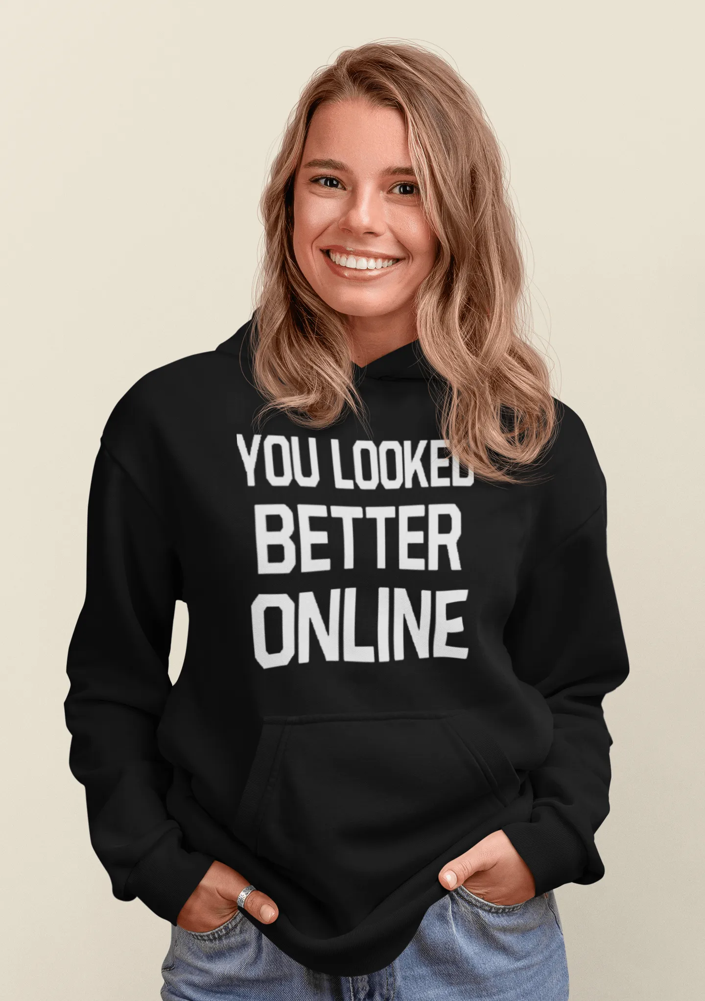 Tinder Hoodie Top Koala You Looked Better Online Unisex Pullover