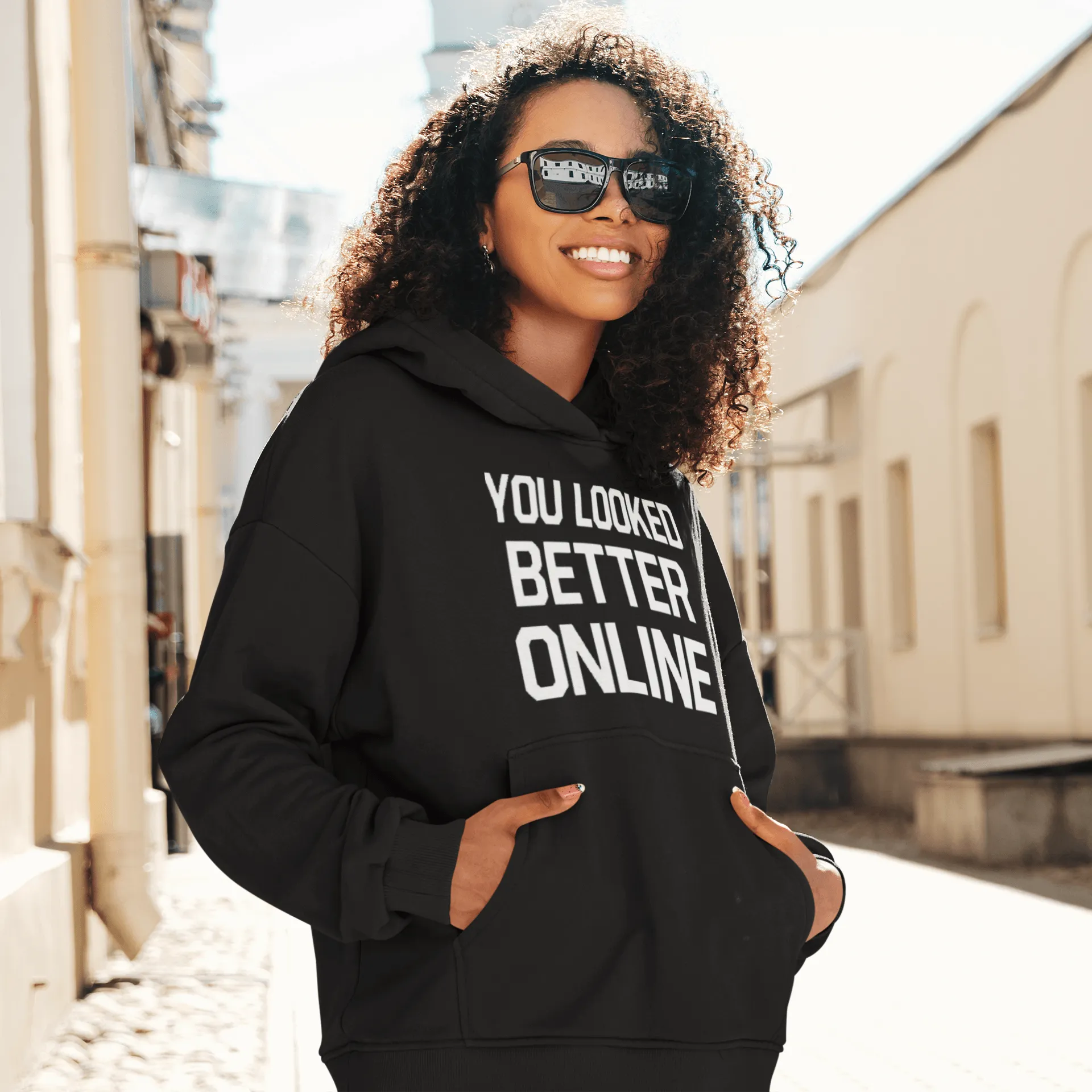 Tinder Hoodie Top Koala You Looked Better Online Unisex Pullover