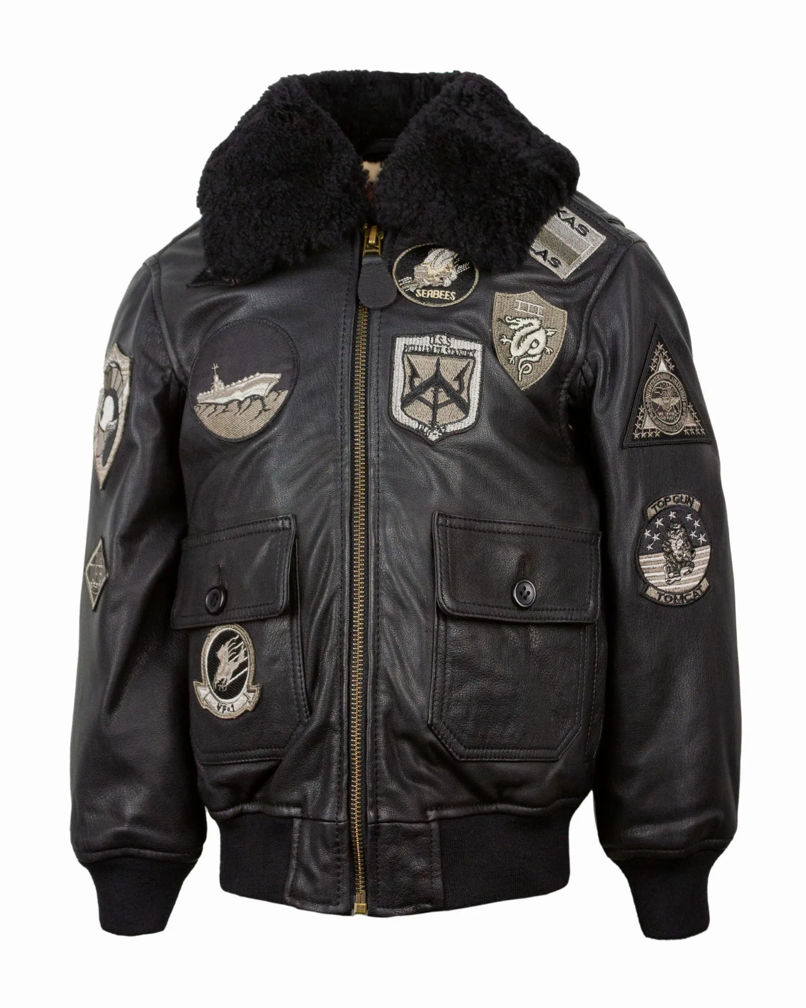 TOP GUN® 1.0 OFFICIAL KIDS LEATHER JACKET