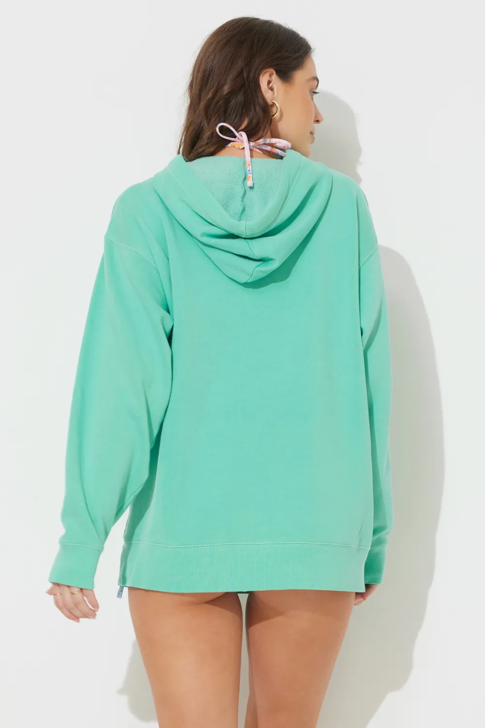 Tropical Green Pigment Dye Pullover Hoodie