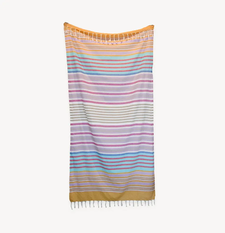 Turkish Towel : Patio Stripe in Blue