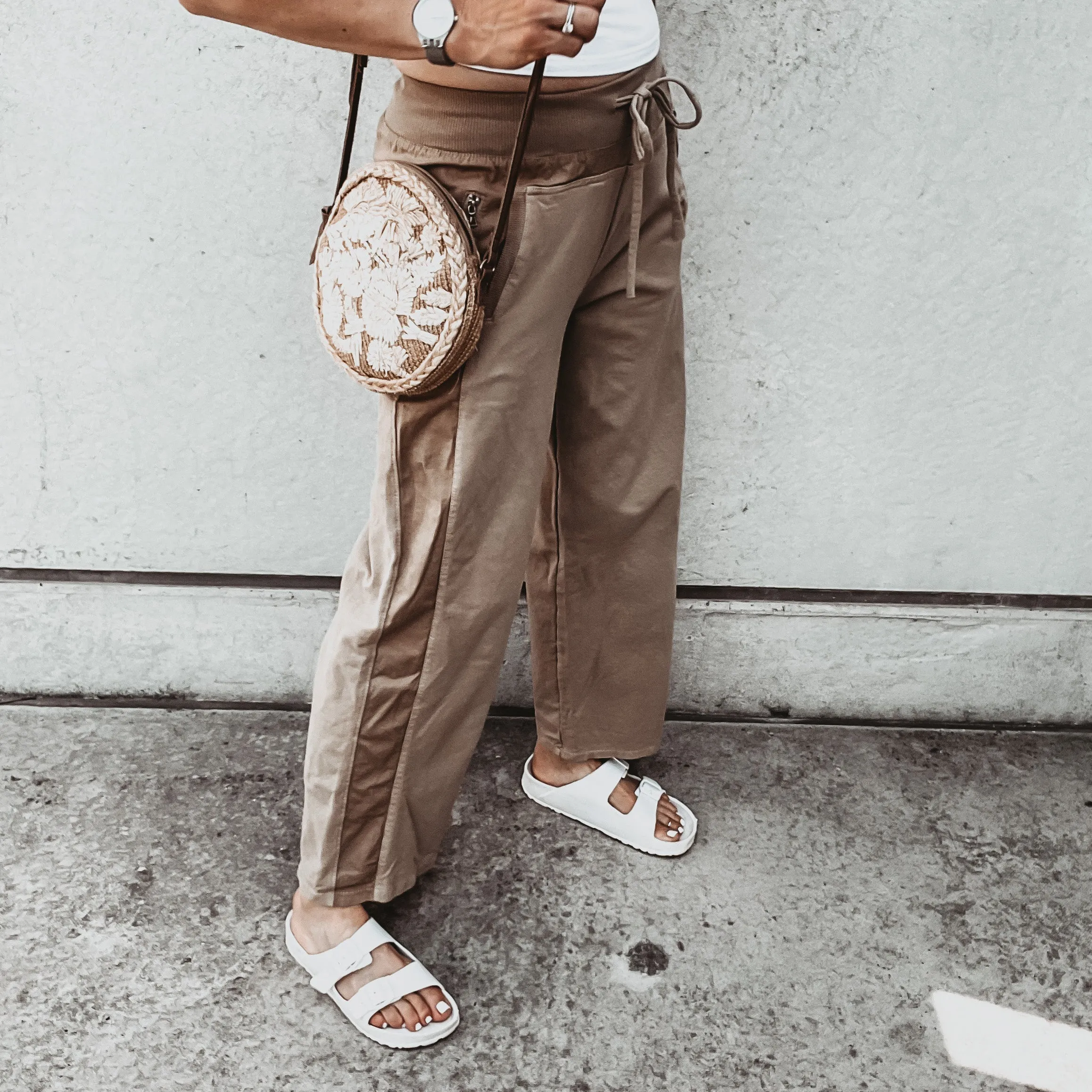 Ultimate TAUPE TAN jogger palazzo's *NEW*