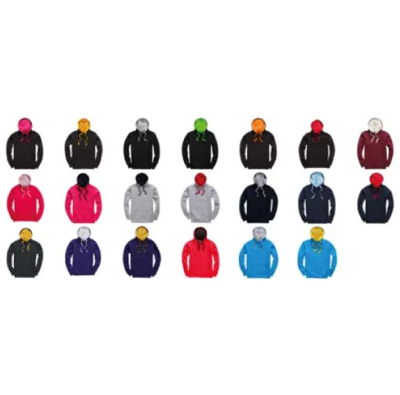 W73 Premium Heavyweight contrast Pullover Hoodie