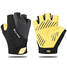 WEST BIKING YP0211210 Mountain Cycling Gloves Half Finger Breathable Anti-Slip Gloves Riding Equipment, Size: M(Black Yellow)