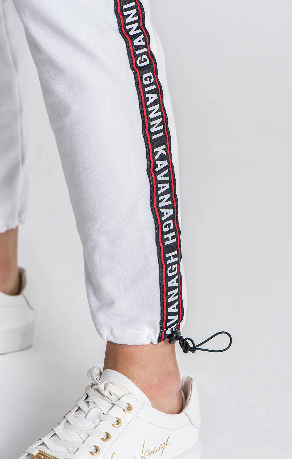 White Attitude Ribbon Joggers