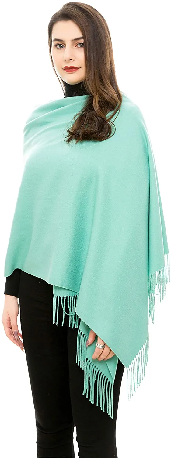 Winter Cashmere Wool Scarf Pashmina Shawl Wrap for Women