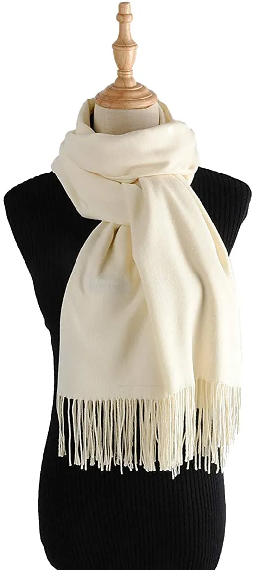 Winter Cashmere Wool Scarf Pashmina Shawl Wrap for Women