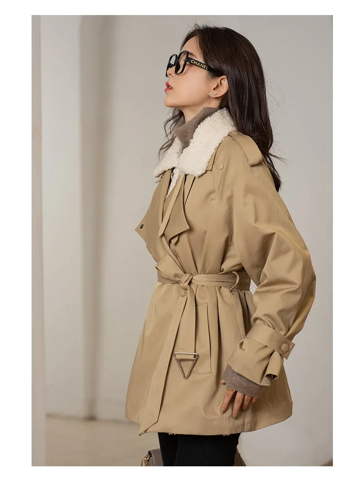 Wjczt 2022 Winter Parkas For Women Fur Collar Long Sleeve Thick Overcoats Female Clothing Fur Collar Outdoor Coats MX20D7235