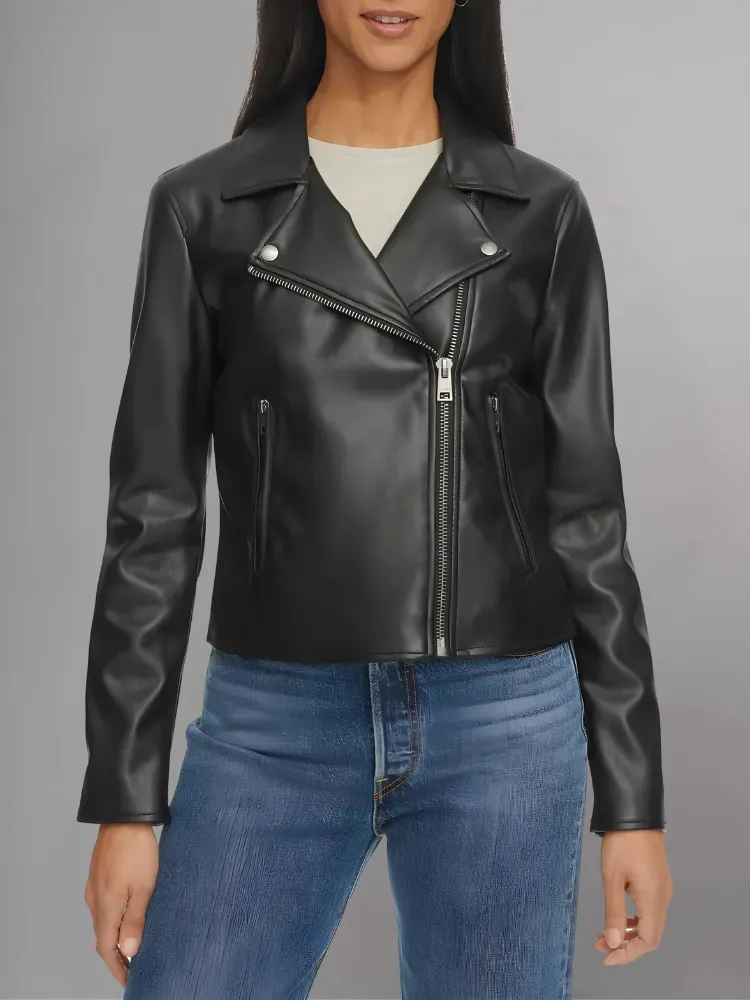 Women's Biker's  Sheepskin Leather Jacket