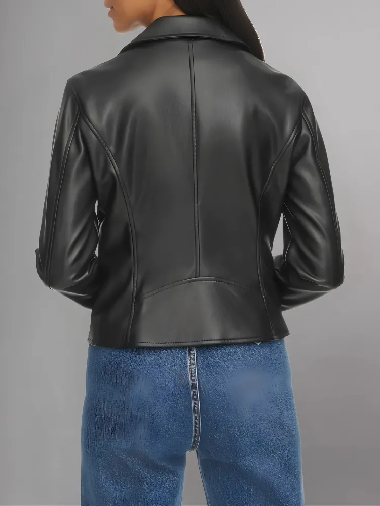 Women's Biker's  Sheepskin Leather Jacket