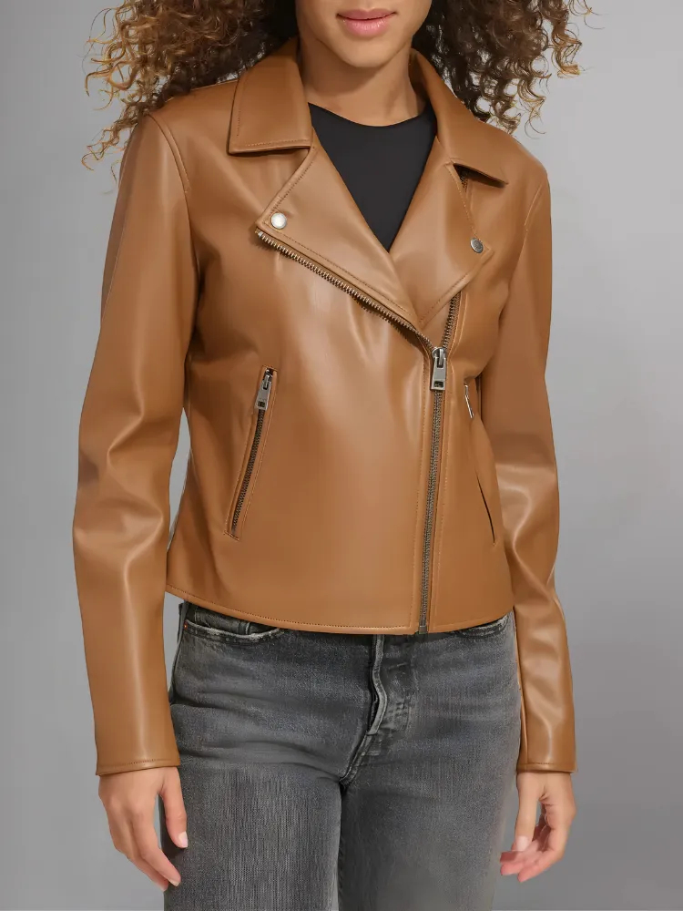 Women's Biker's  Sheepskin Leather Jacket