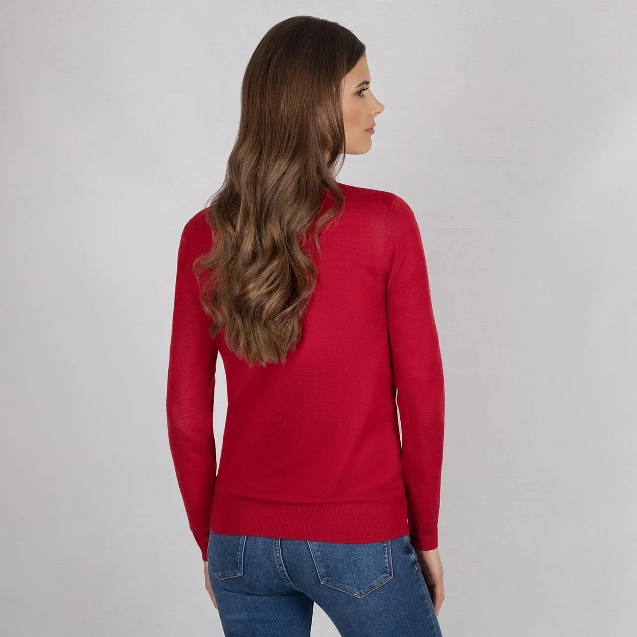 Wool Pullover Light Round Neck Women