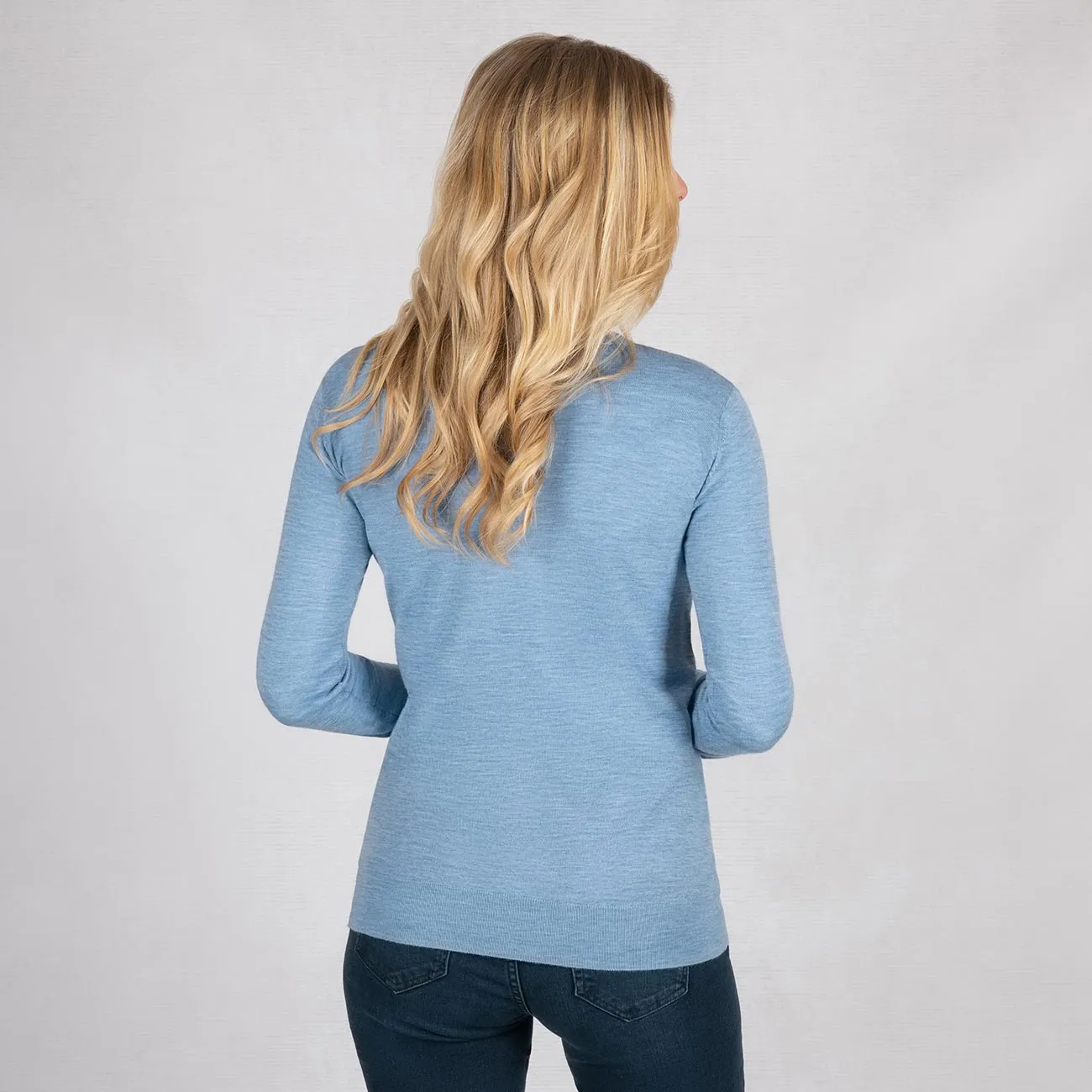 Wool Pullover Light Round Neck Women