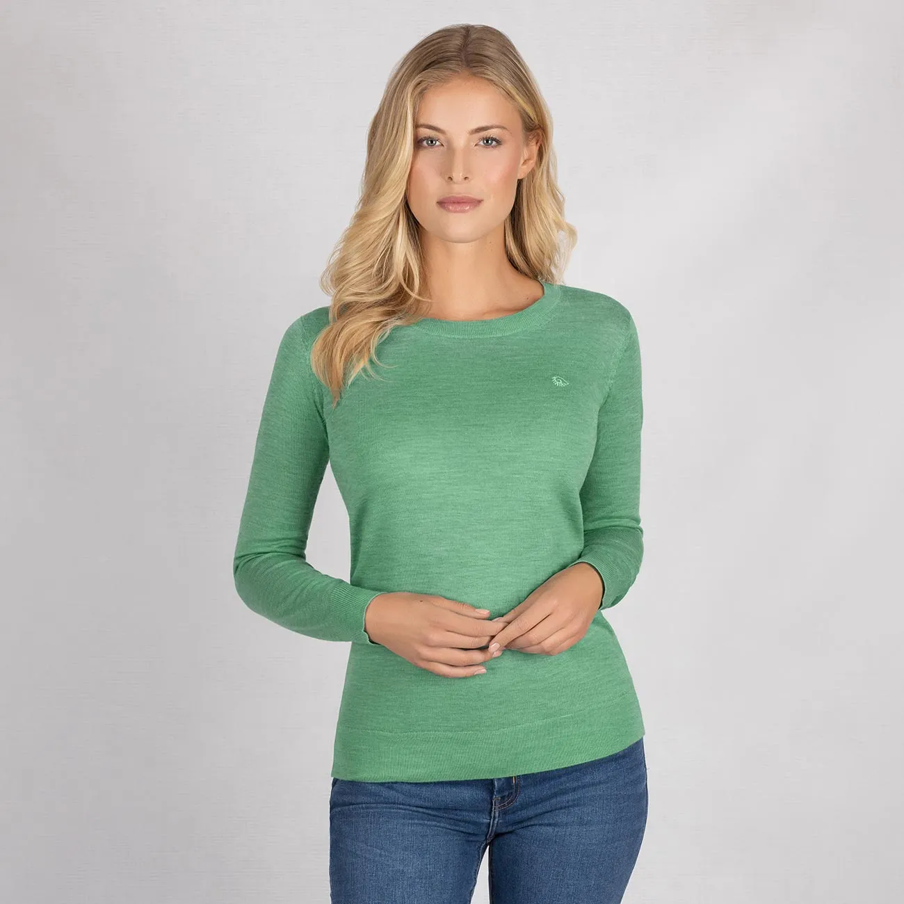 Wool Pullover Light Round Neck Women