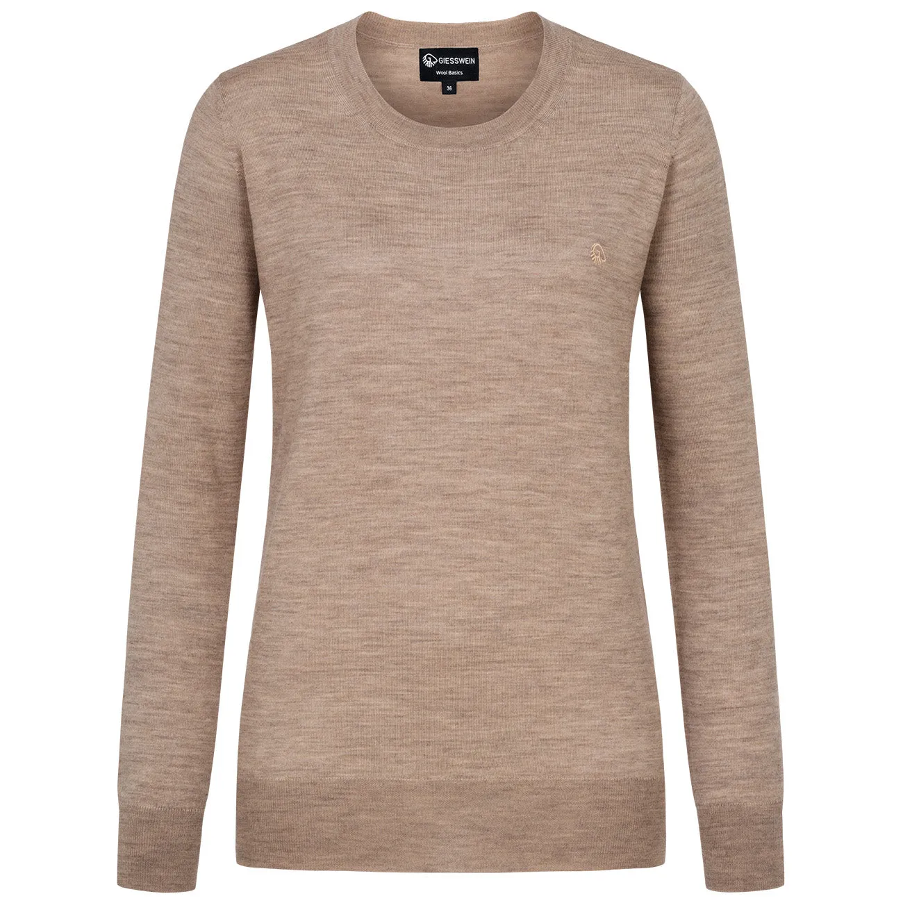 Wool Pullover Light Round Neck Women