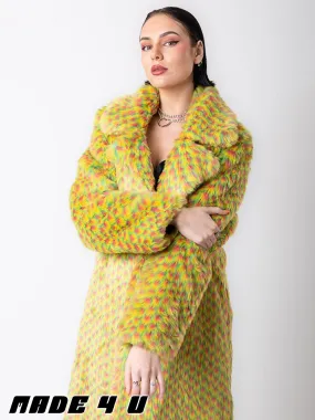 YELLOW MERMAID FAUX FUR JACKET - LONG LENGTH ✰ MADE 4 U ✰