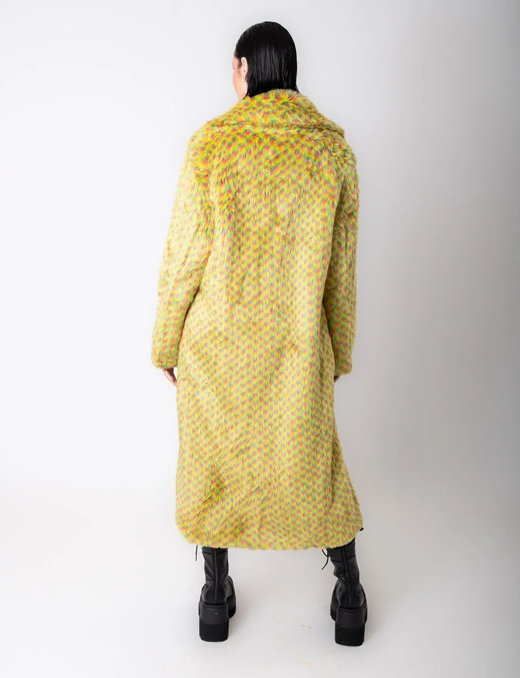 YELLOW MERMAID FAUX FUR JACKET - LONG LENGTH ✰ MADE 4 U ✰