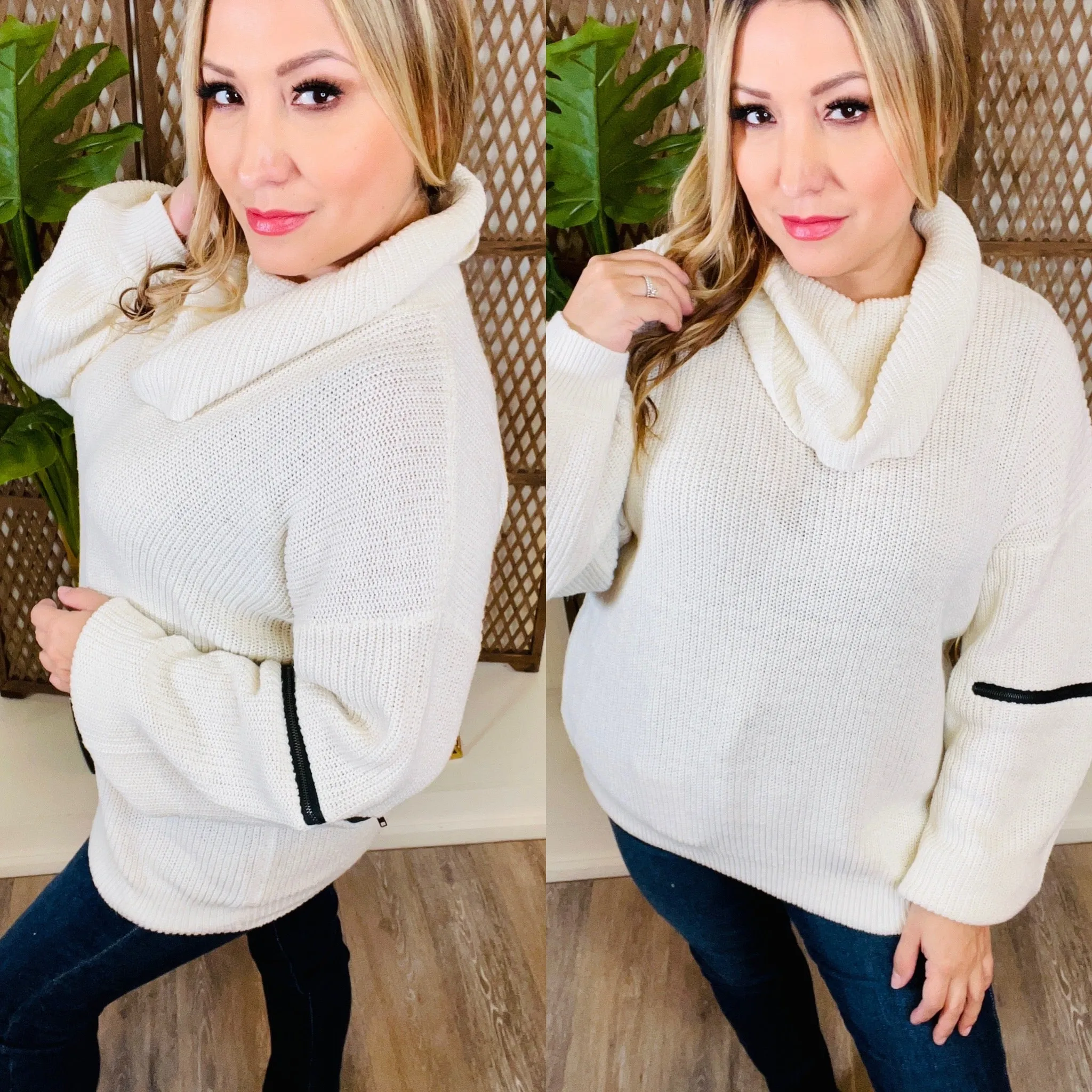 Zipper Detail Sweater